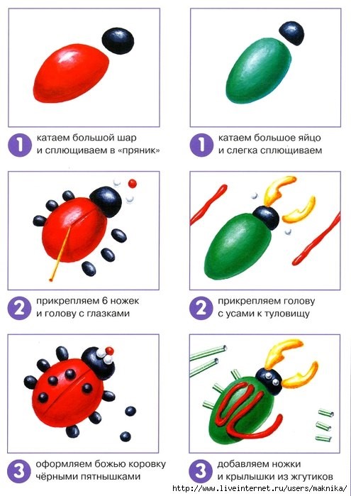 Схемы из пластилина