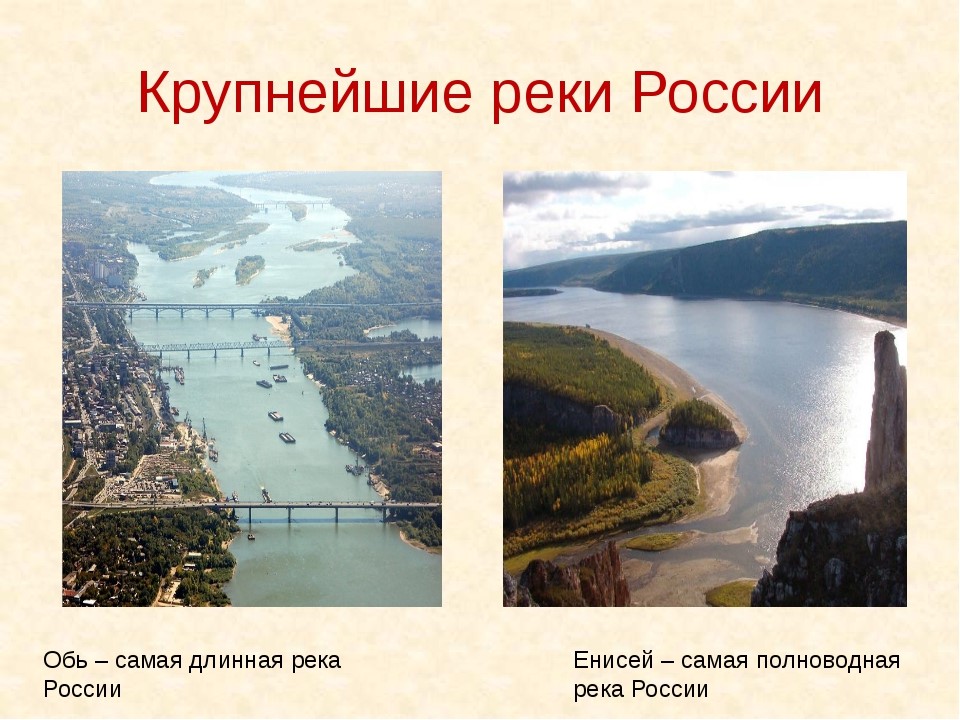 Две самые большие реки россии